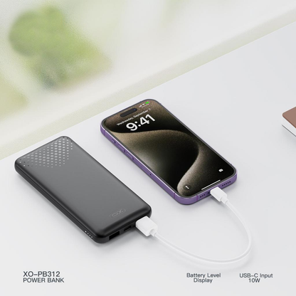 Vanjska baterija XO Design PB312, 10000mAh, 10W, 2 x USB-A, Crna
