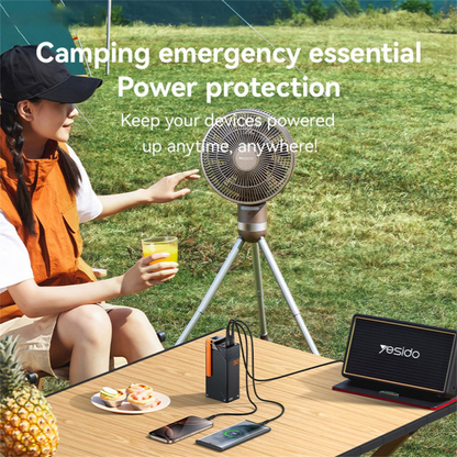 Vanjska baterija Yesido YP62, 30000mAh, 22.5W, QC + PD, 2 x USB-A - 2 x USB-C, Crna