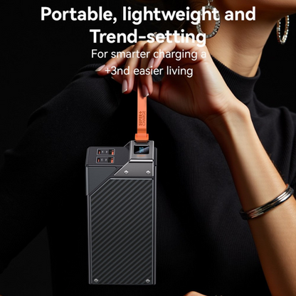Vanjska baterija Yesido YP62, 30000mAh, 22.5W, QC + PD, 2 x USB-A - 2 x USB-C, Crna