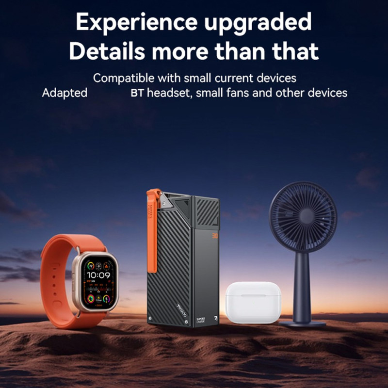 Vanjska baterija Yesido YP62, 30000mAh, 22.5W, QC + PD, 2 x USB-A - 2 x USB-C, Crna