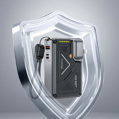 Vanjska baterija Yesido YP89, 10000mAh, 22.5W, QC + PD + FQI, 1 x Lightning - 1 x QI - 1 x USB-A - 1 x USB-C, Siva