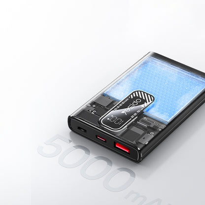 Vanjska baterija Yesido YP92, 5000mAh, 22.5W, QC + PD, 1 x USB-A - 1 x USB-C, Crna