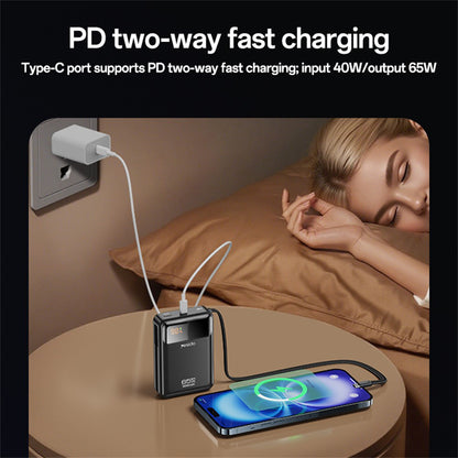 Vanjska baterija Yesido YP97, 20000mAh, 65W, PD, 2 x USB-C, Siva