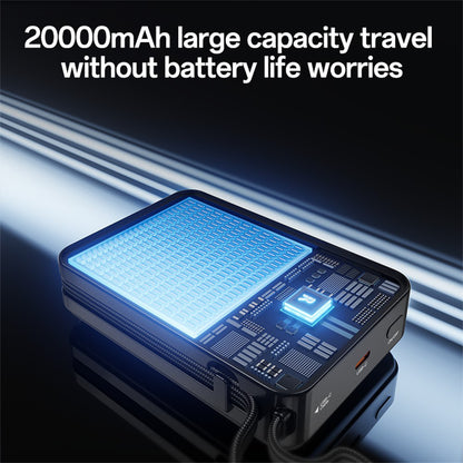Vanjska baterija Yesido YP97, 20000mAh, 65W, PD, 2 x USB-C, Siva