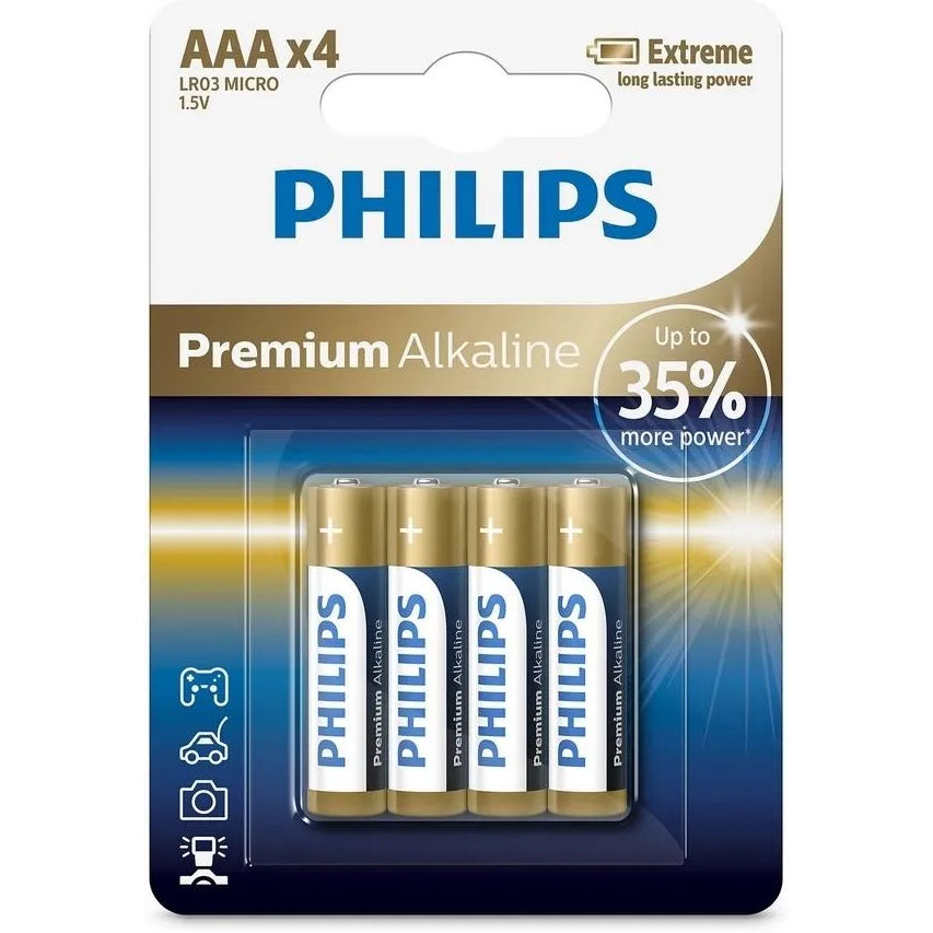 Baterija Philips Premium, AAA / LR3, Set 4 komada Phil-LR03M4B/10