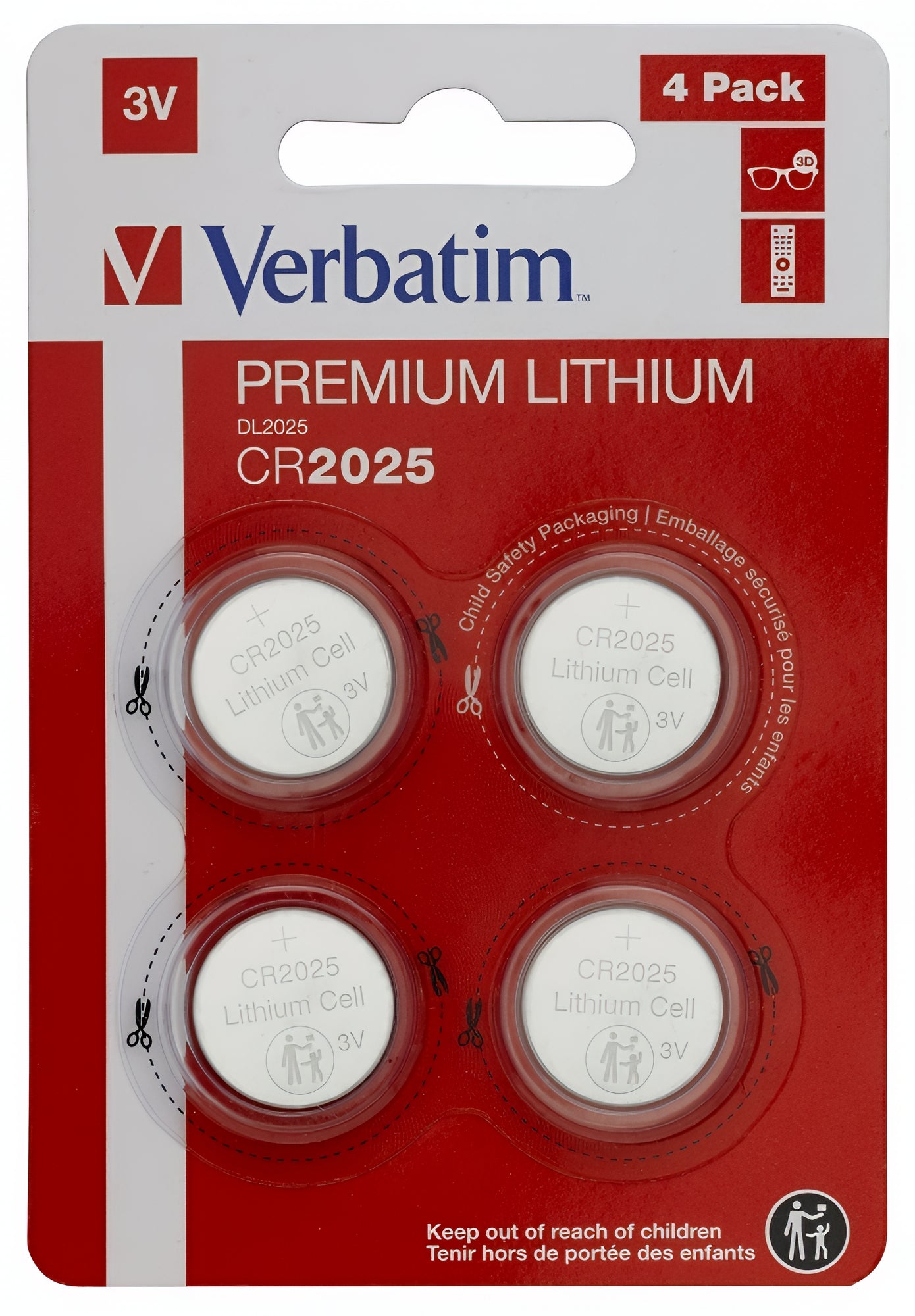 Baterija Verbatim Premium, CR2025, Set 4 komada 49532