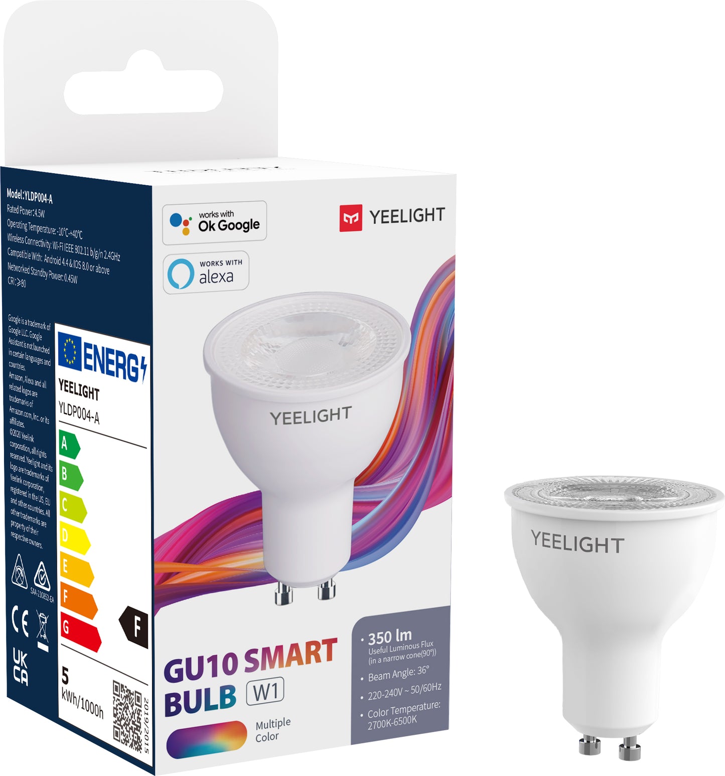 LED žarulja Yeelight W1, Wi-Fi, GU10, 4.5W, 2700K - 6500K, 350lm, Višebojna YLDP004-A