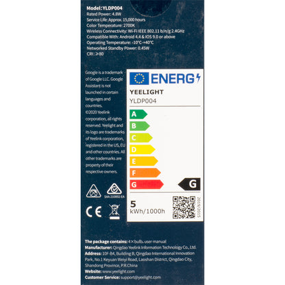 LED žarulja Yeelight W1, Wi-Fi, GU10, 4.8W, 2700K, 350lm, Set 4 komada YLDP004