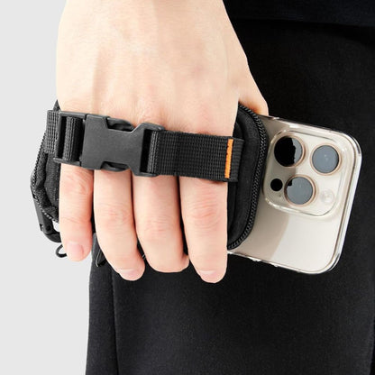 Univerzalna torbica MagSafe za telefon, Spigen, Snap Zip, Crna