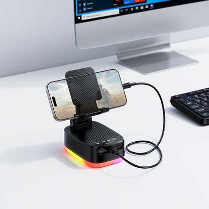Bluetooth zvučnik Borofone BR200 Marea 2u1, 5W, TWS, RGB, Crna