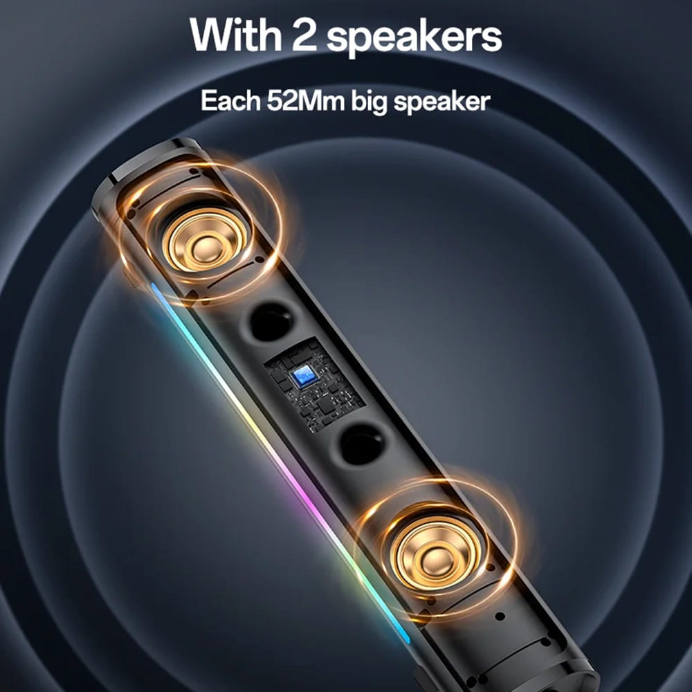 Bluetooth zvučnik Yesido YSW27, 10W, RGB, Crna