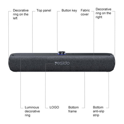 Bluetooth zvučnik Yesido YSW42, 20W, Crna
