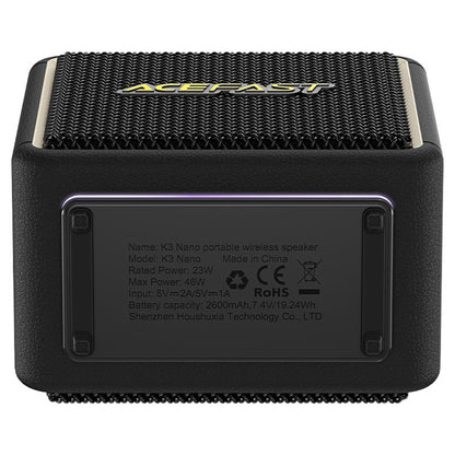 Prijenosni Bluetooth zvučnik Acefast K3 Nano, 1 x 30W - 1 x 16W, RGB, Vodootporan, Crni