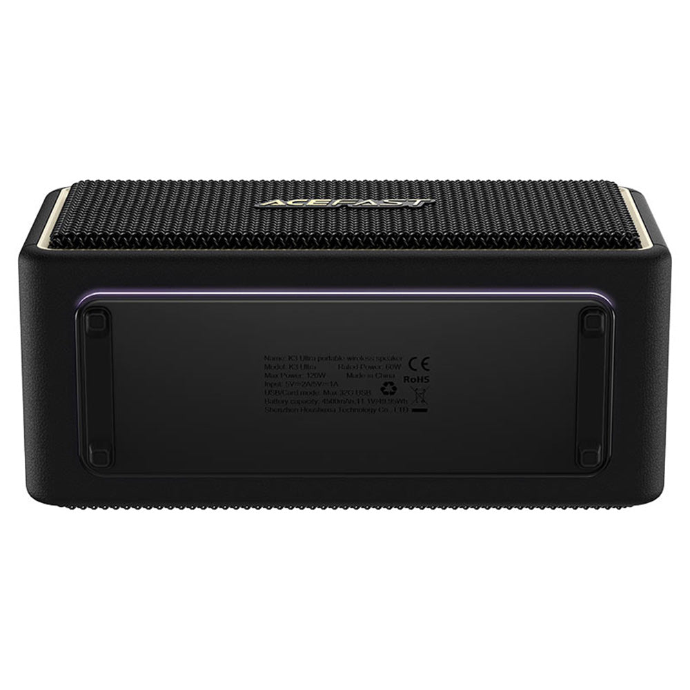 Bluetooth zvučnik Acefast K3 Ultra, 120W, RGB, vodootporan, crni