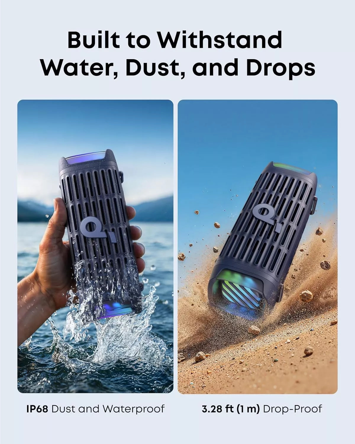 Prijenosni Bluetooth zvučnik Anker SoundCore Boom 3i, 50W, RGB, Vodootporan, Plavi D5100030