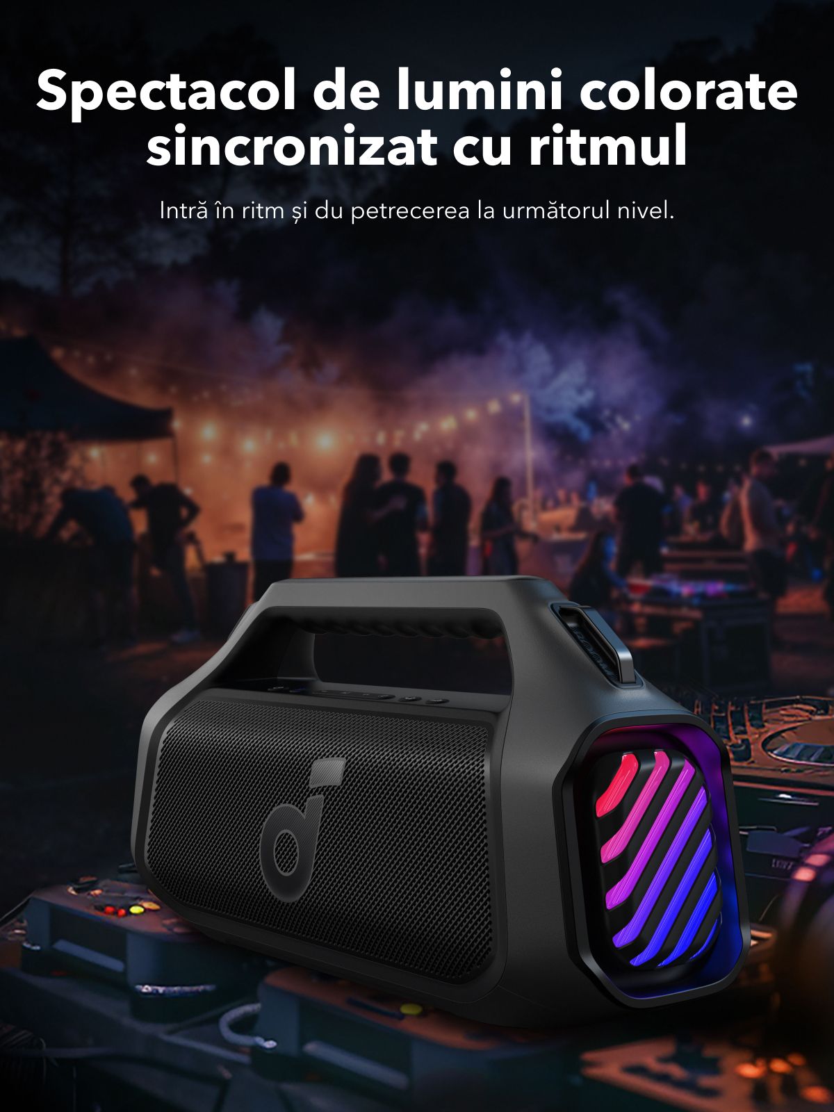 Prijenosni Bluetooth zvučnik Anker SoundCore Boom 2 Plus Nova Verzija, 140W, TWS, RGB, Vodootporan, Crna A3134012
