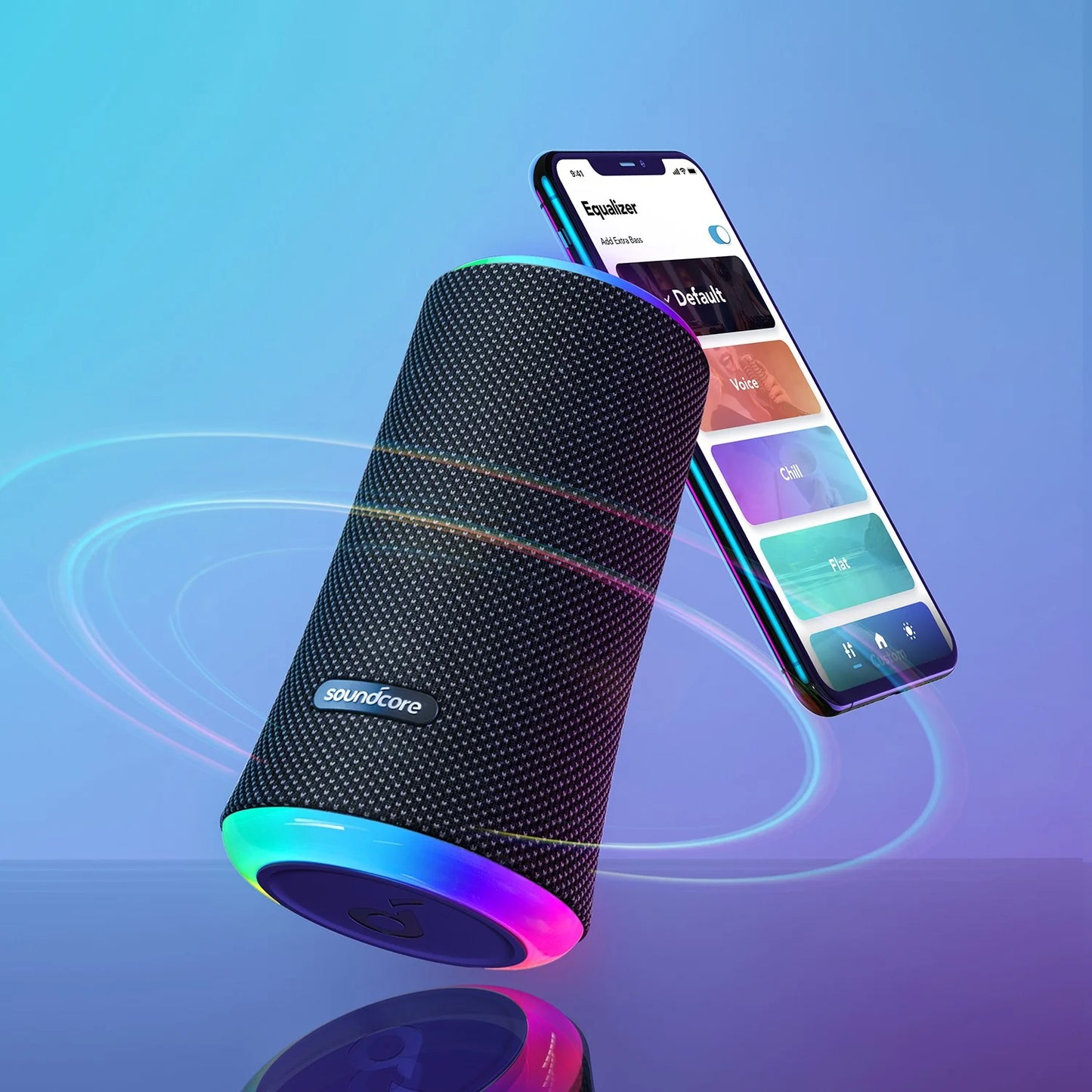 Bluetooth zvučnik Anker SoundCore Flare 2, 20W, RGB, Vodootporan, Crni A3165G11