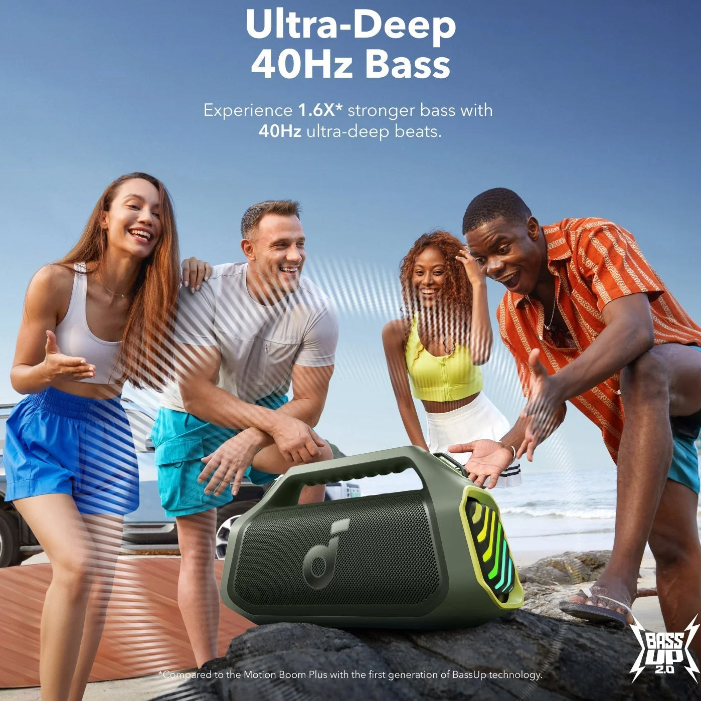 Prijenosni Bluetooth zvučnik Anker Soundcore Boom 2 Plus, 140W, RGB, vodootporan, zelena A3134061