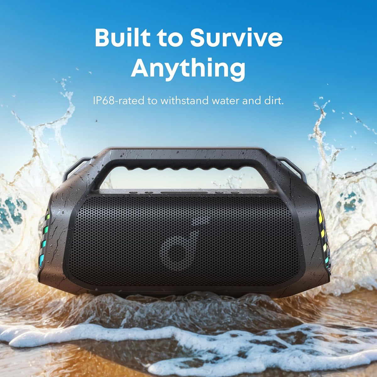 Prijenosni Bluetooth zvučnik Anker SoundCore Boom 2 Pro, 140W, TWS, RGB, Vodootporan, Crni A3134A11