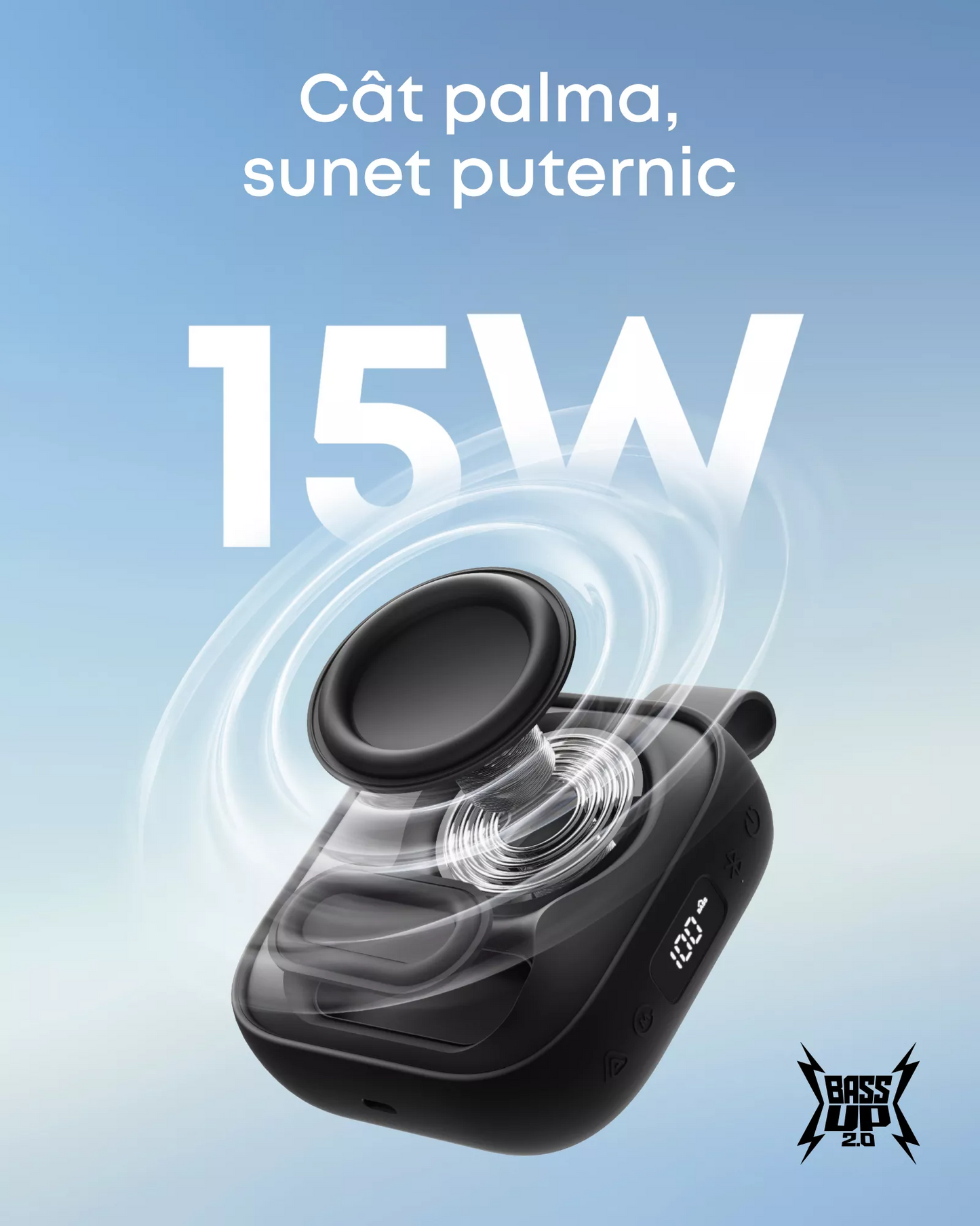 Prijenosni Bluetooth zvučnik Anker SoundCore Boom Go 3i, 15W, TWS, RGB, Vodootporan, Crni D5103010