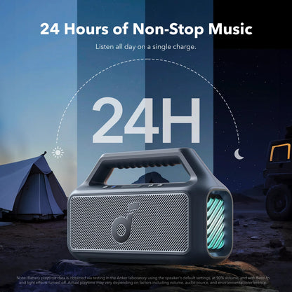 Prijenosni Bluetooth zvučnik Anker SoundCore Boom 2, 80W, TWS, RGB, vodootporan, plavi A3138031