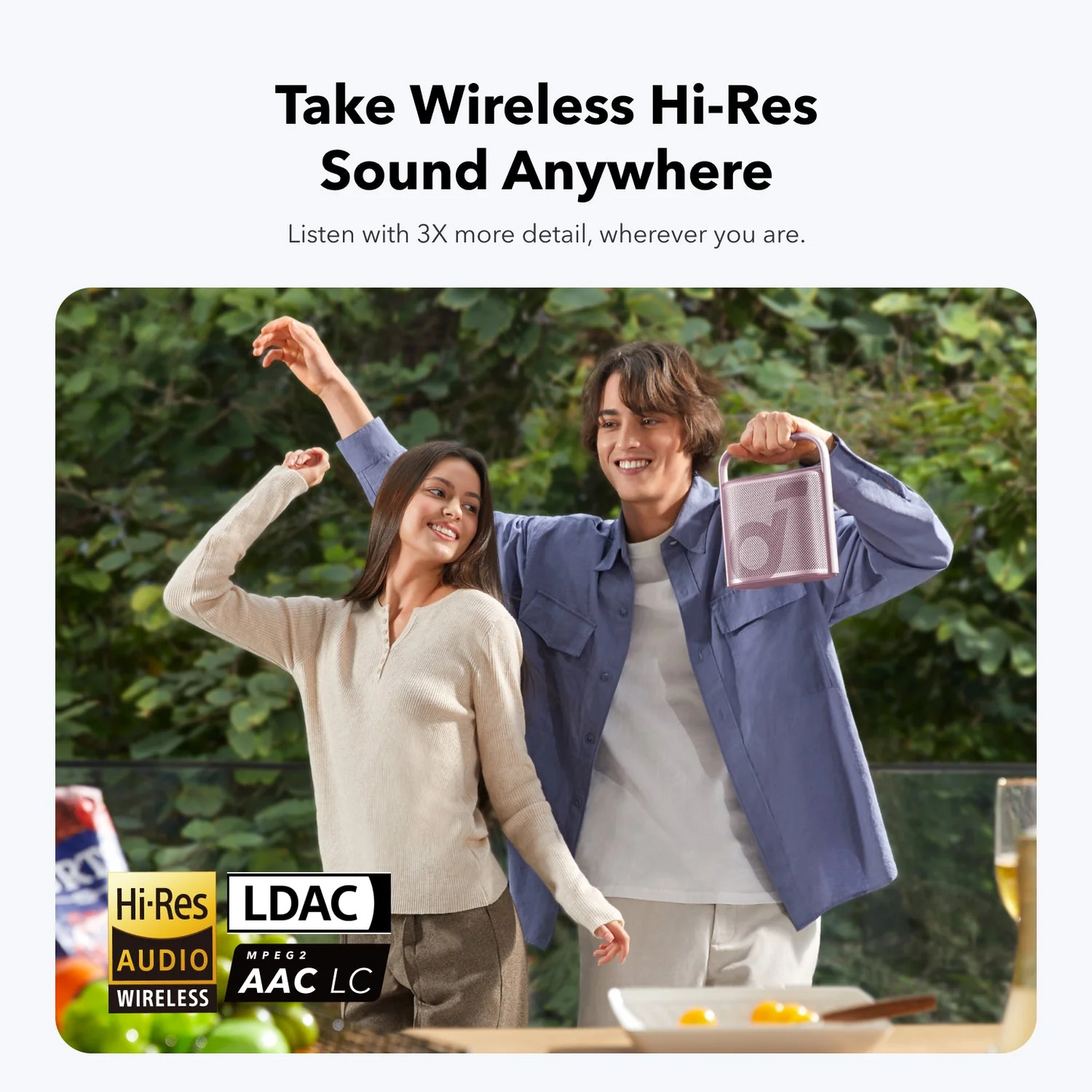 Prijenosni Bluetooth zvučnik Anker SoundCore Motion X500, 40W, Vodootporan, Roza A3131051