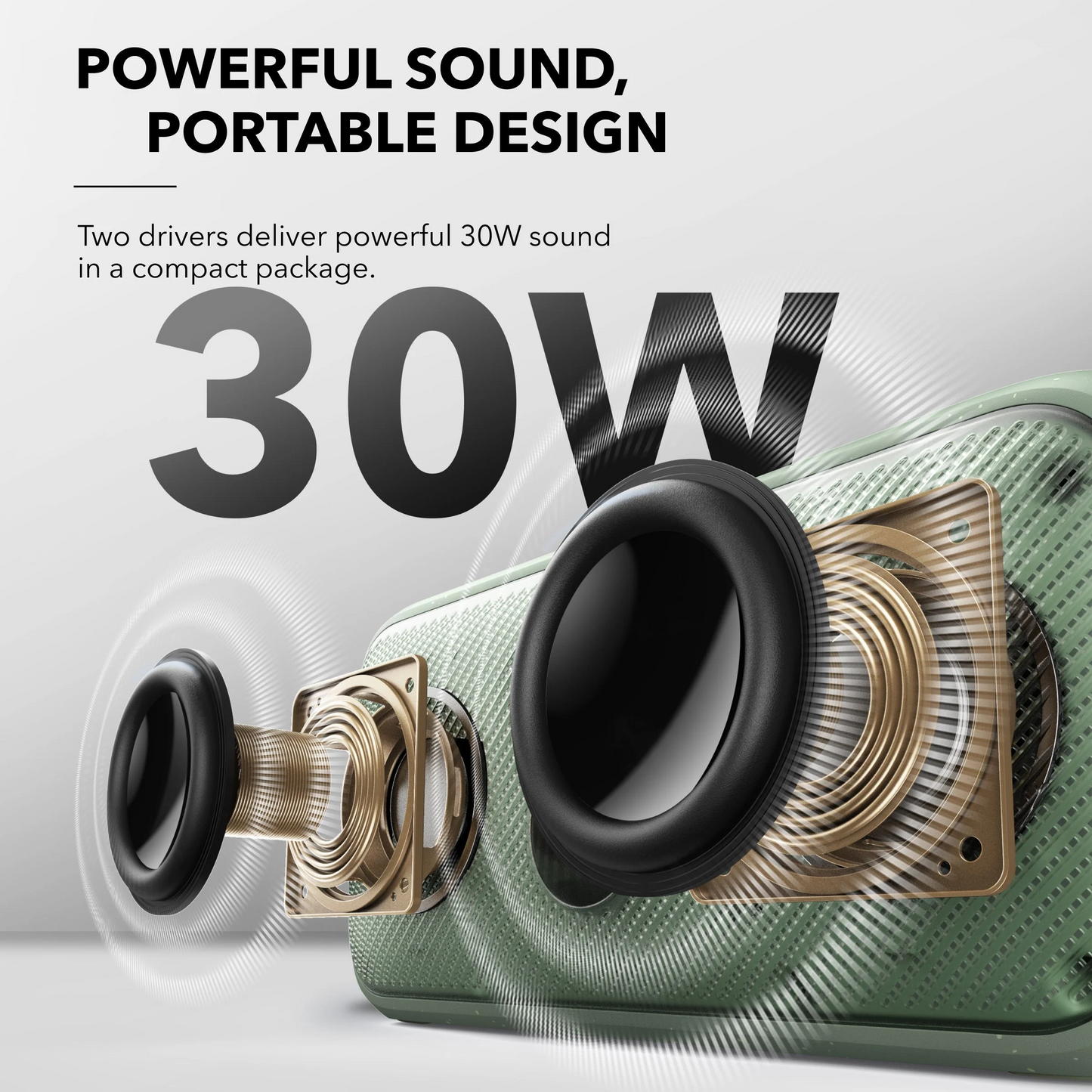 Prijenosni Bluetooth zvučnik Anker SoundCore Motion 300, 30W, TWS, Vodootporan, Zelen A3135061