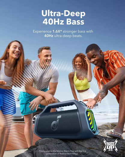 Prijenosni Bluetooth zvučnik Anker SoundCore Boom 2 Plus Nova Verzija, 140W, TWS, RGB, Vodootporan, Plava A3134032