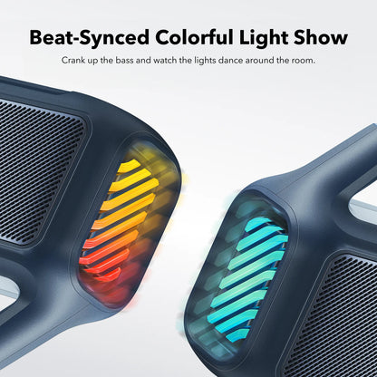 Prijenosni Bluetooth zvučnik Anker SoundCore Boom 2, 80W, TWS, RGB, vodootporan, plavi A3138031