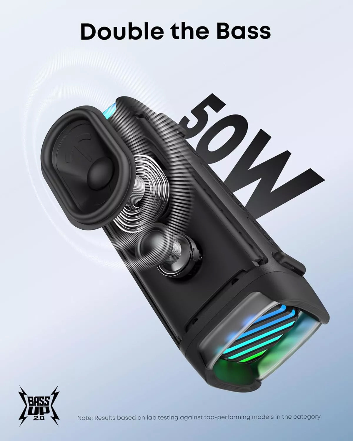 Prijenosni Bluetooth zvučnik Anker SoundCore Boom 3i, 50W, RGB, Vodootporan, Crni D5100010