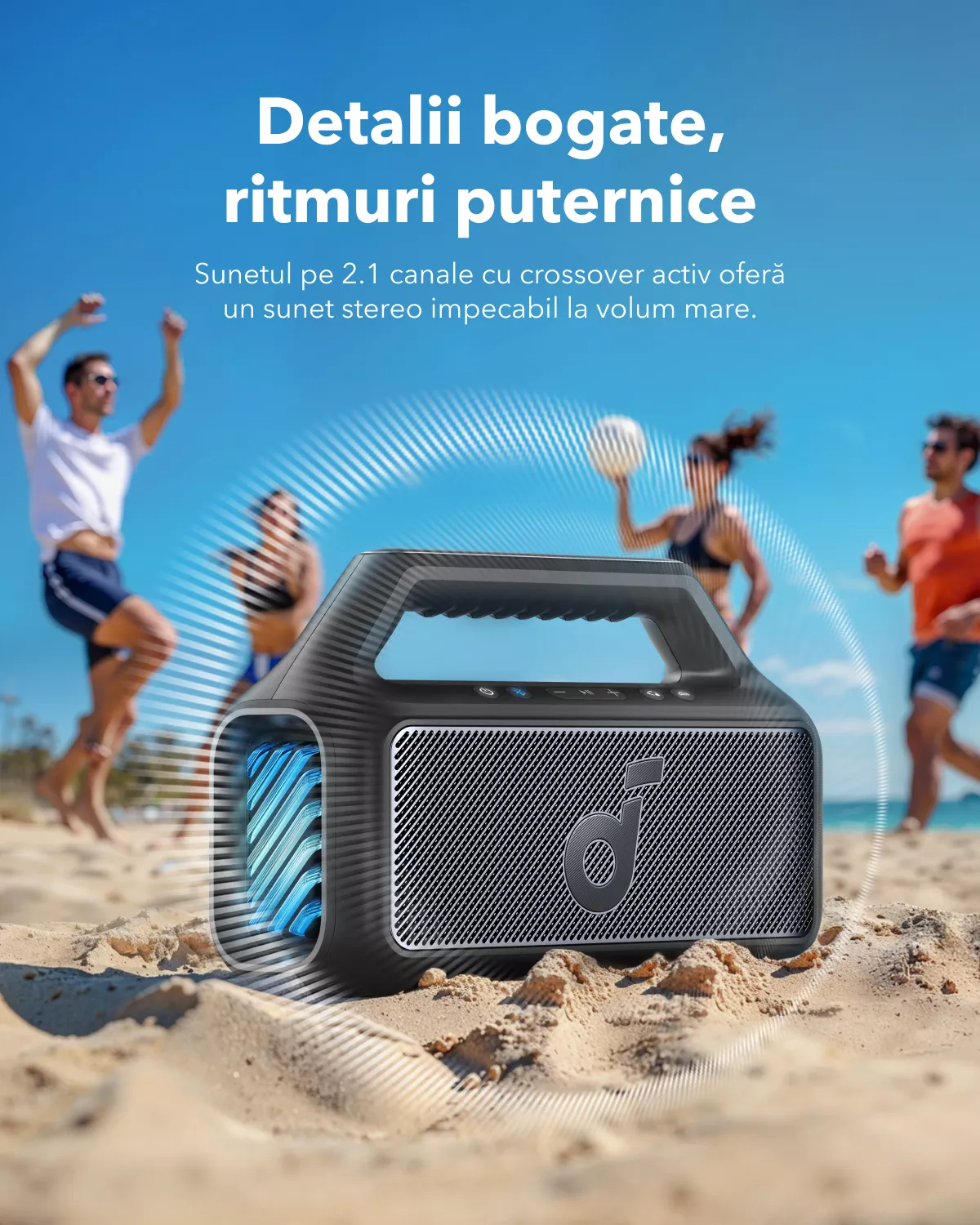 Prijenosni Bluetooth zvučnik Anker SoundCore Boom 2 Nova Verzija, 80W, TWS, RGB, Vodootporan, Crna A3138012