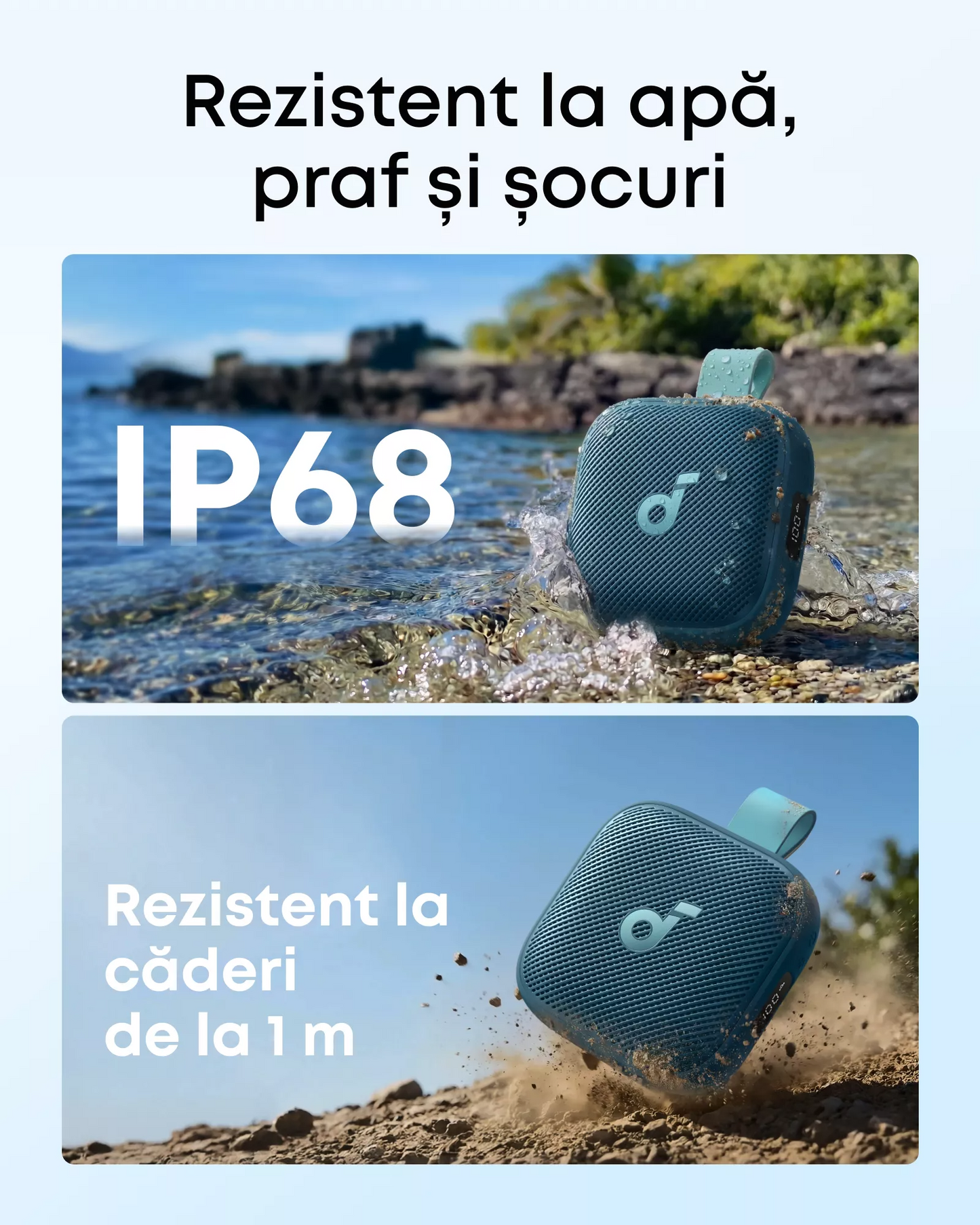 Prijenosni Bluetooth zvučnik Anker SoundCore Boom Go 3i, 15W, TWS, RGB, Vodootporan, Plavi, Obnovljen D5103030