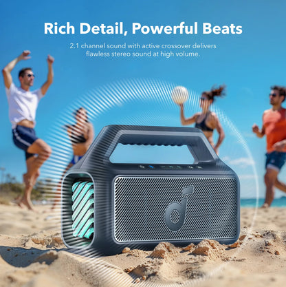 Prijenosni Bluetooth zvučnik Anker SoundCore Boom 2, 80W, TWS, RGB, vodootporan, plavi A3138031