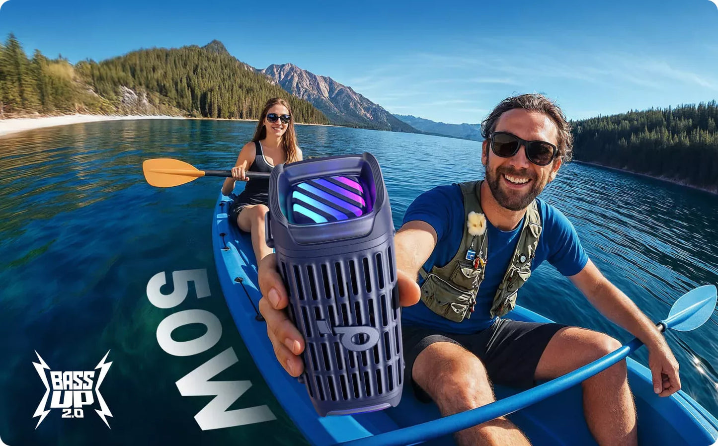 Prijenosni Bluetooth zvučnik Anker SoundCore Boom 3i, 50W, RGB, Vodootporan, Plavi D5100030