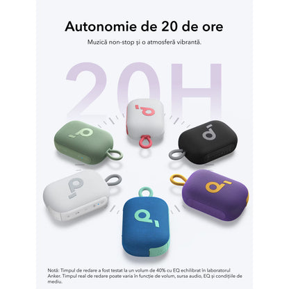Prijenosni Bluetooth zvučnik Anker SoundCore Select 4 Go, 5W, TWS, Vodootporan, Ljubičasti A31X10Q1