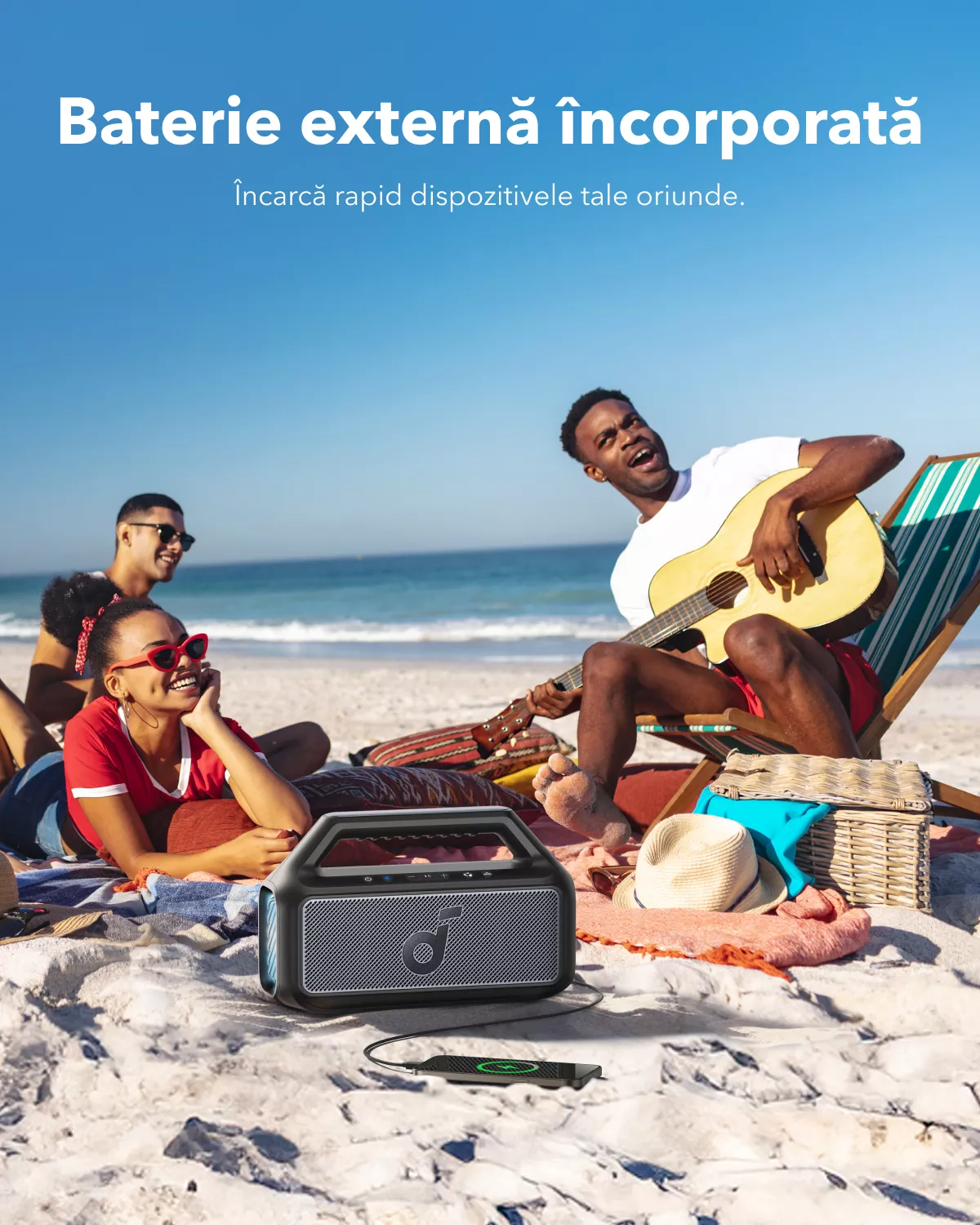 Prijenosni Bluetooth zvučnik Anker SoundCore Boom 2 Nova Verzija, 80W, TWS, RGB, Vodootporan, Crna A3138012