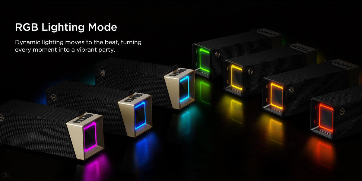 Prijenosni Bluetooth zvučnik Bugani Brief TT, 60W, RGB, Vodootporan, Crno Zlatni