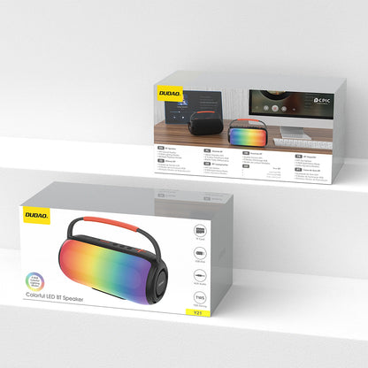 Prijenosni Bluetooth zvučnik Dudao Y21, 2 x 5W, TWS, RGB, Crni