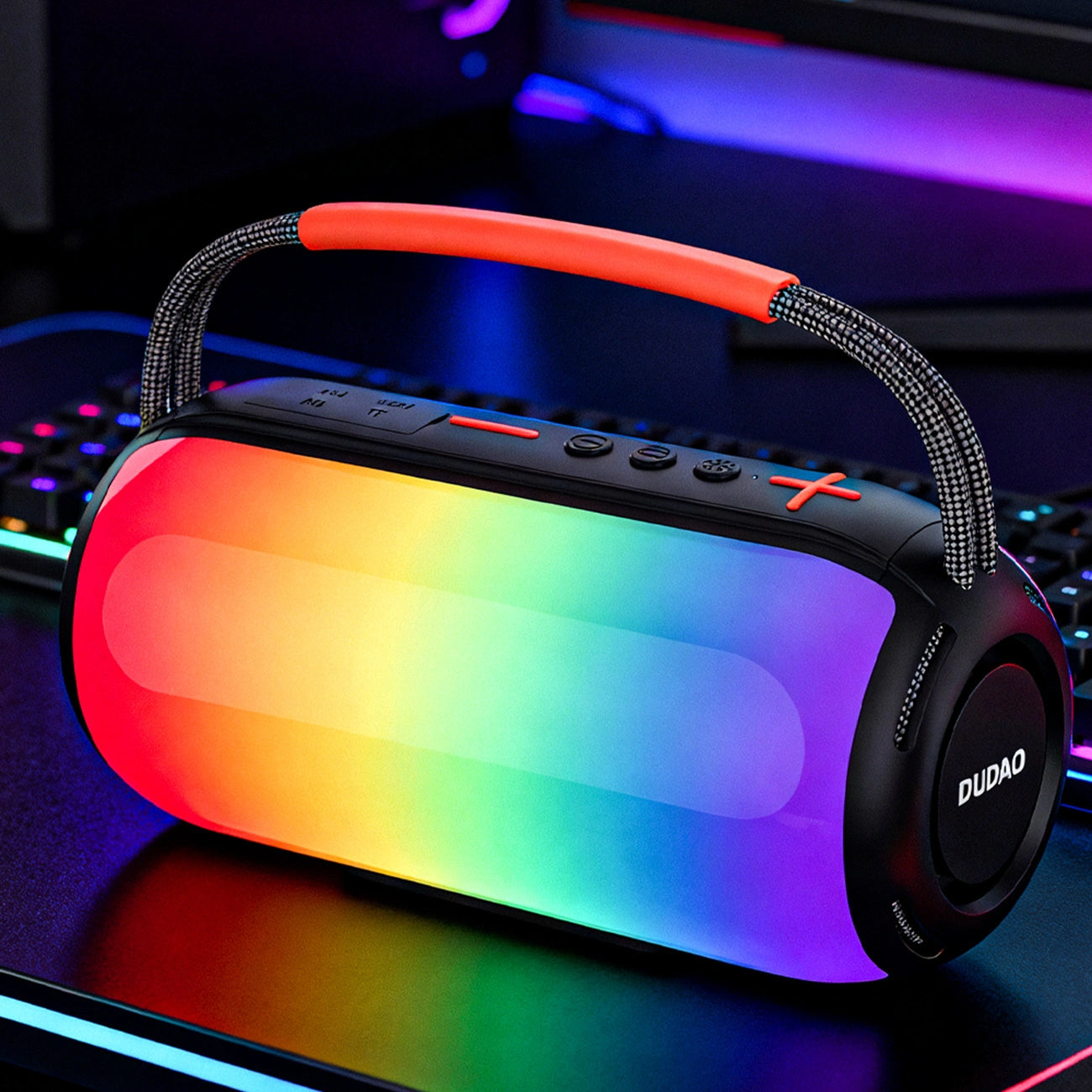 Prijenosni Bluetooth zvučnik Dudao Y21, 2 x 5W, TWS, RGB, Crni