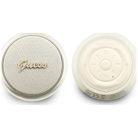 Prijenosni Bluetooth zvučnik Guess Script Metal Logo, 5W, TWS, Zlatni