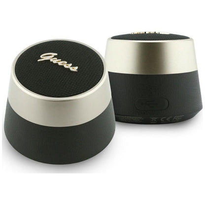 Prijenosni Bluetooth zvučnik Guess Script Metal Logo, 5W, TWS, Crna
