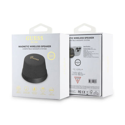 Prijenosni Bluetooth zvučnik Guess Stand Magnetic Script Metal, 3W, Crni