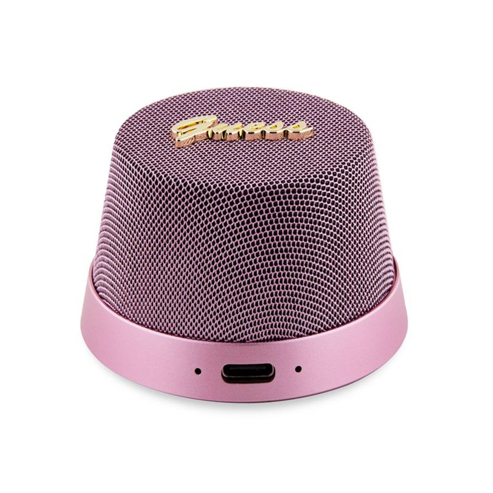 Prijenosni Bluetooth zvučnik Guess Stand Magnetic Script Metal, 3W, Roza