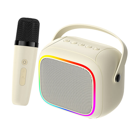 Prijenosni Bluetooth zvučnik HAVIT SK818BT Karaoke, 5W, RGB, vodootporan, bež