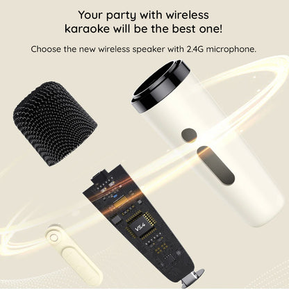 Prijenosni Bluetooth zvučnik HAVIT SK818BT Karaoke, 5W, RGB, vodootporan, bež