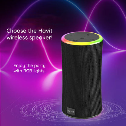 Prijenosni Bluetooth zvučnik HAVIT SK833BT, 2 x 10W, RGB, Vodootporan, Crni