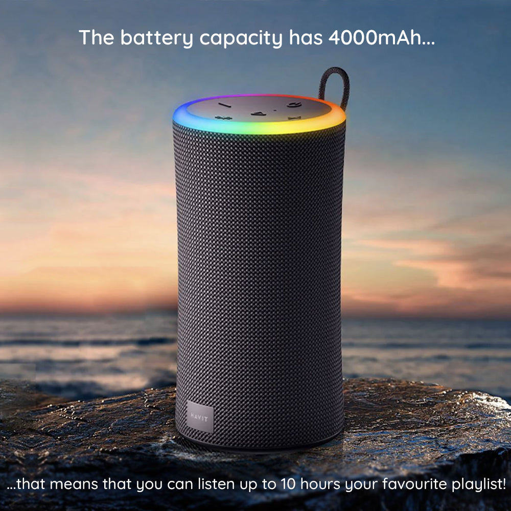Prijenosni Bluetooth zvučnik HAVIT SK833BT, 2 x 10W, RGB, Vodootporan, Crni