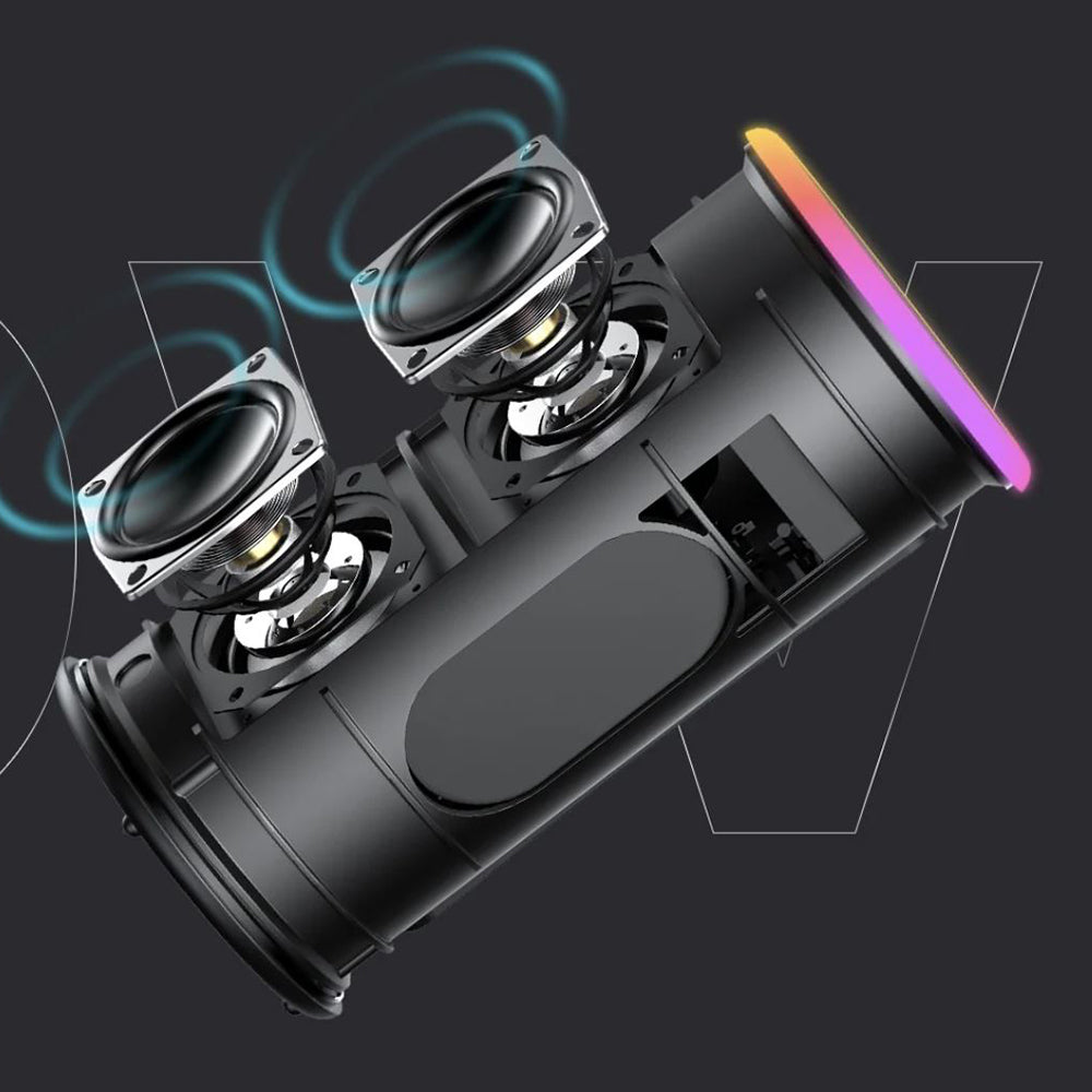 Prijenosni Bluetooth zvučnik HAVIT SK833BT, 2 x 10W, RGB, Vodootporan, Crni