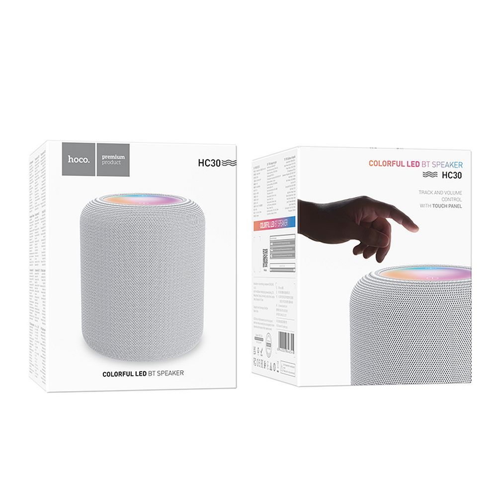 Prijenosni Bluetooth zvučnik HOCO HC30, 5W, TWS, RGB, Sivi
