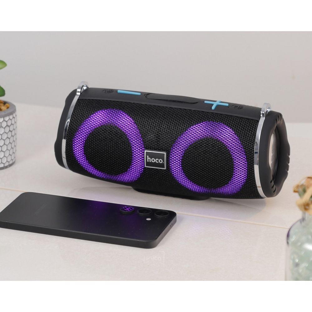 Prijenosni Bluetooth zvučnik HOCO HC12, 10W, RGB, vodootporan, crni